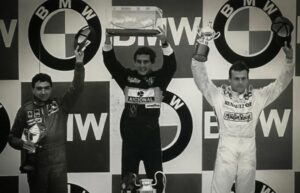 the estoril gp podium 1985 l r michele alboreto ayrton senna patrick tambay preview