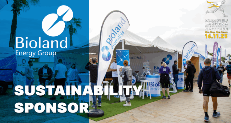 Η Bioland Energy Group “Sustainability Sponsor” του Radisson Blu Διεθνούς Μαραθωνίου Λάρνακας 1 Bioland Press Release 2025 Approved