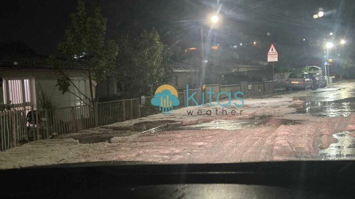 Εικόνες: Το έστρωσε στη Λεμεσό – Άσπρισαν δρόμοι και γειτονιές