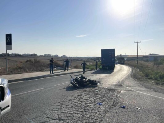 Ατύχημα Λάρνακας: Κρίσιμα ο τραυματίας μοτοσικλετιστής